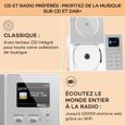Auna Radio Dab 2 Enceintes CD Bluetooth, Chaine HiFi, Poste Radio FM, Radio Portables Stéréo, Écran LCD, MP3, AUX, Télécommande-2