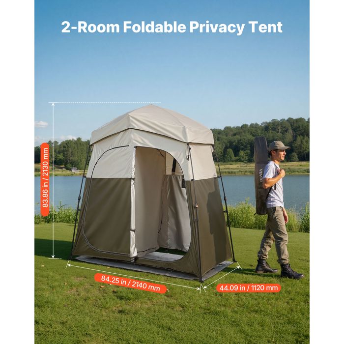 Tente De Douche/dressing Pop-up Pour Camping – Imperméable, Légère, 120x120x190 Cm Ou 150x150x190 Cm