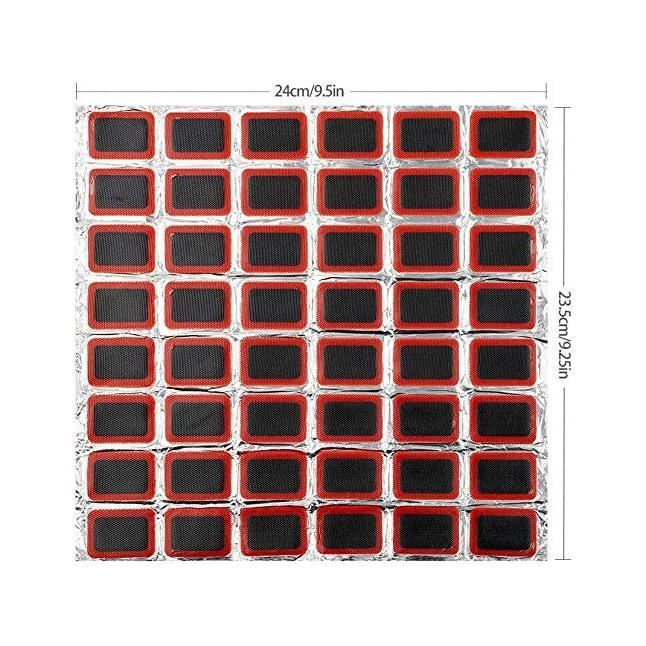 Kit De 48 Rustines Autocollantes Pour Vélo – 24 Rondes + 24 Rectangulaires, Sans Colle, Caoutchouc Durable – Pour Route, VTT, Urbain, Et Même Moto