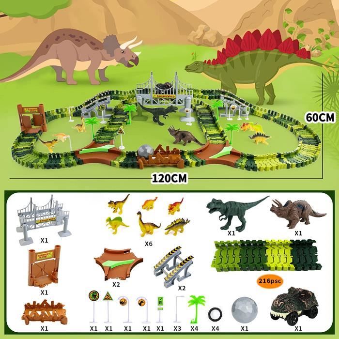 Circuit Voiture Dinosaure Flexible Electrique Jouet, pour Cadeau Jeux  Educatif Enfant (142Pièces) - Cdiscount Jeux - Jouets