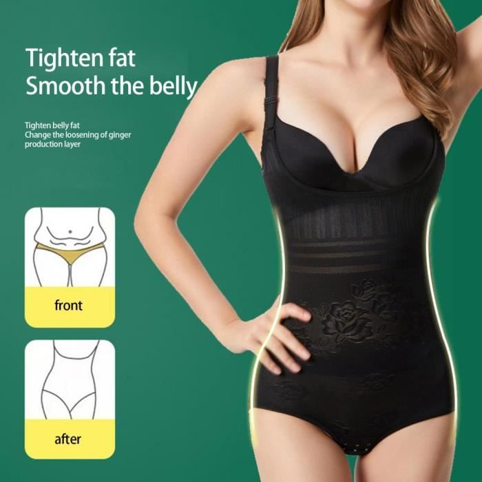 Body Gainant Femme Ventre Plat – Invisible Sous Les Vêtements – Bretelles Réglables – Tissu Stretch Sans Couture