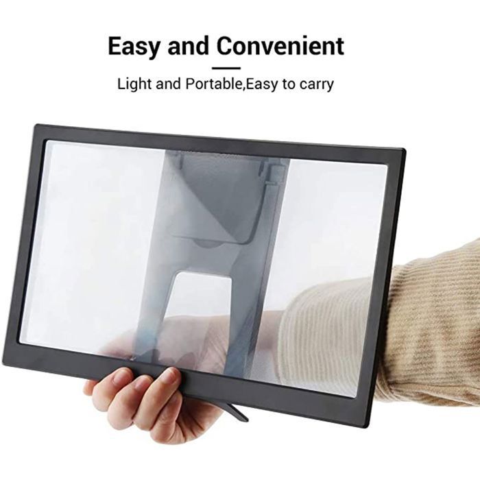 HEG Loupe De Téléphone Amplificateur D'Écran De Téléphone De 9,8 Pouces