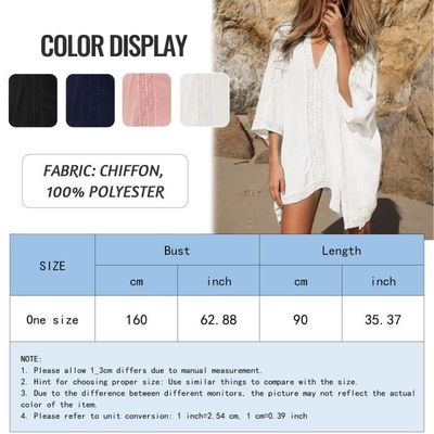 Pareo Femme RITOSTA 180x115cm - Robe De Plage Avec Franges Grande Taille