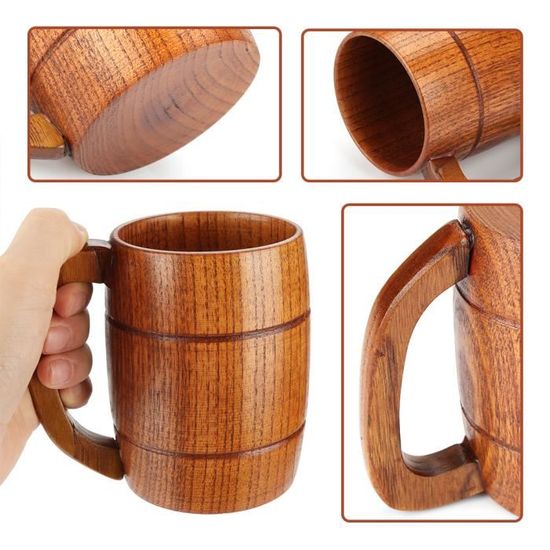 Yosoo Coupe En Bois Tasse De Biere De Collection De Cadeau De Tasse De The D Eau De Tasse En Bois Massif Naturel Classique Cdiscount Puericulture Eveil Bebe