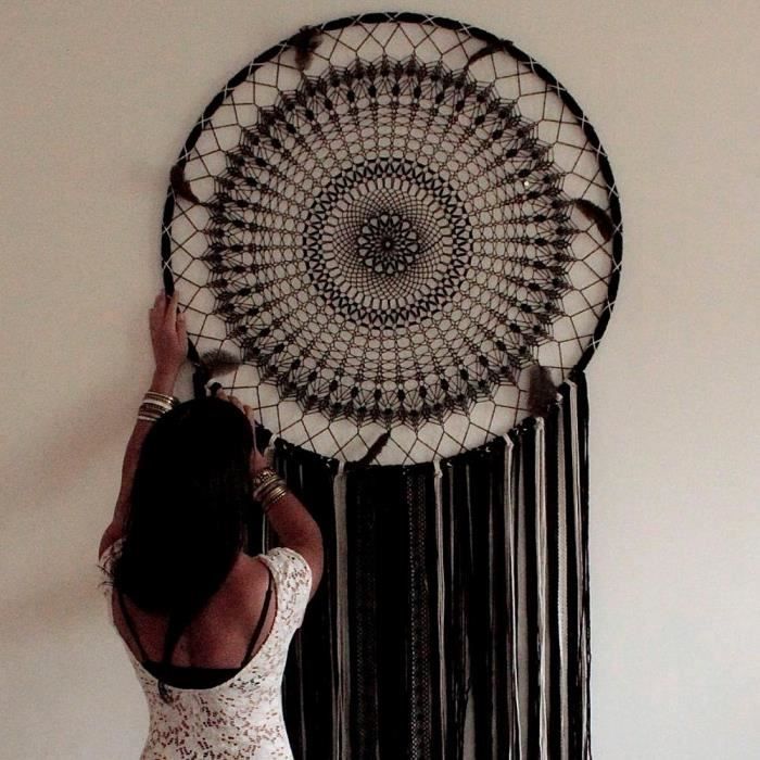 Support Création Mobile Cercle Métallique Blanc 50cm Lealoo - Anneau Pour Abat-jour, Attrape-rêves, Mobile Et DIY Créatif Support Mobile Décoration