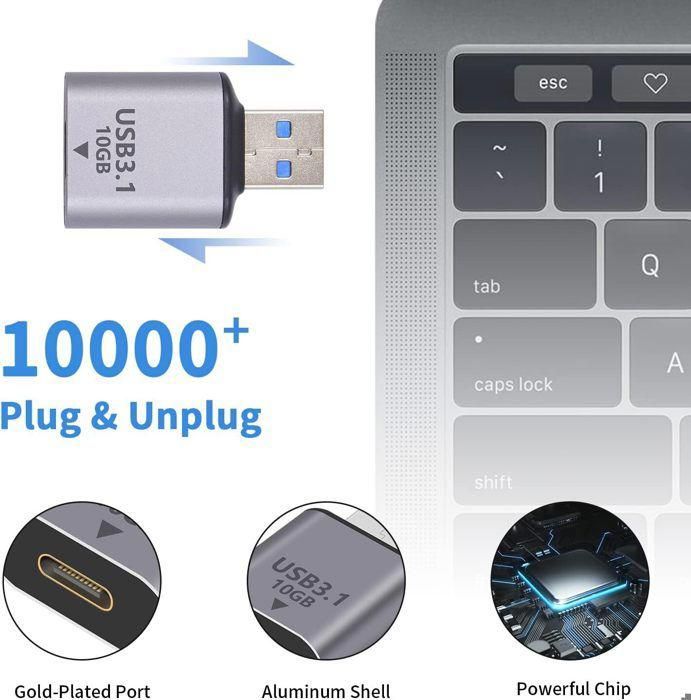 Adaptateur USB-C Femelle Vers Femelle 40 Gbps - Charge 240W, Vidéo 8K@60Hz - Compatible IPhone, MacBook, Thunderbolt