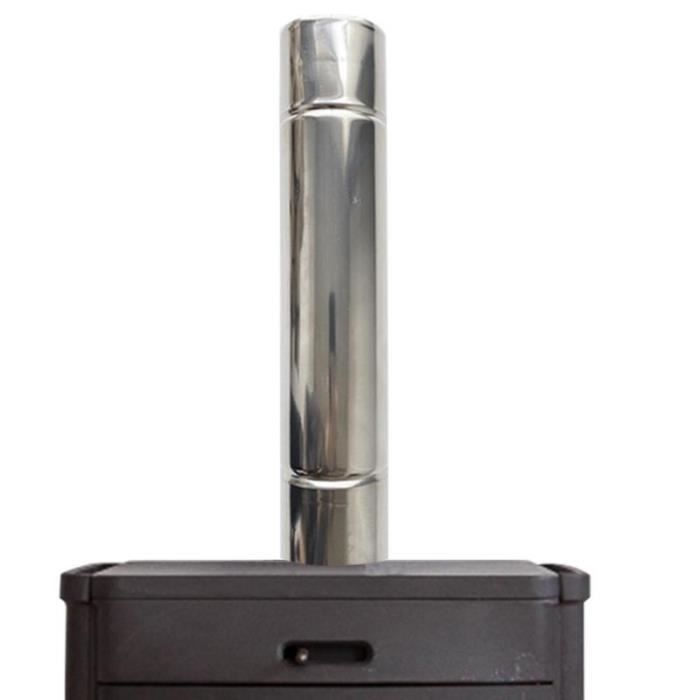 Tuyau De Cheminée En Acier Inoxydable DuraPlus 8 Pouces X 24 Pouces - Réf. 8DP-24SS