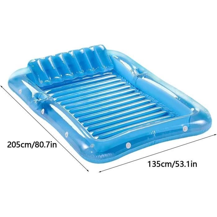 Jasonwell Flotteur Piscine Avec Auvent Amovible – Chaise Longue Gonflable Avec Porte-gobelets, Supporte 136 Kg – Idéal Plage Et Lac