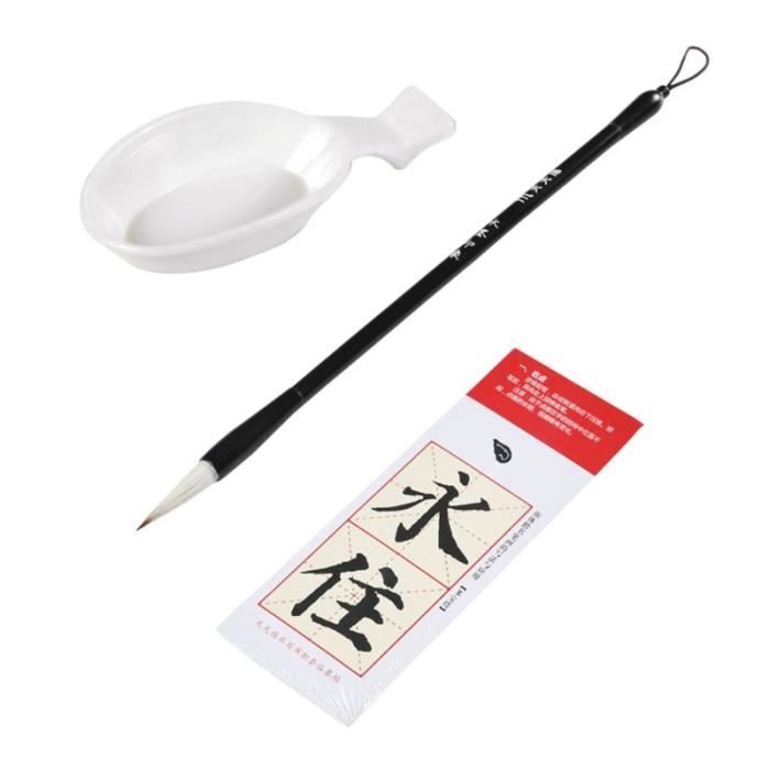 Tomantery Lot De 6 Stylos Pinceau à Eau – Calligraphie Chinoise – Réutilisables Sur Tissu – 3 Tailles, Pointes Souples Et Dures