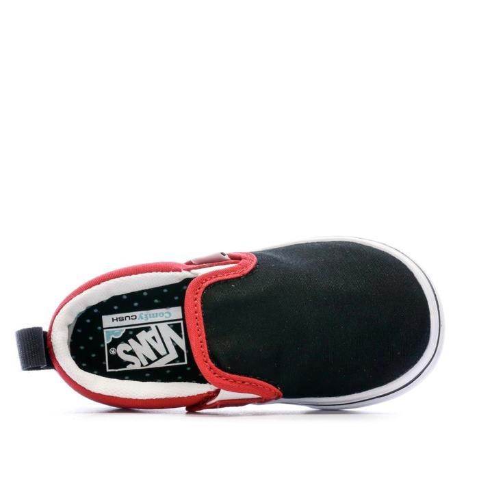 Baskets Noir/Rouge Garçon Vans Comfy Black Cdiscount Chaussures