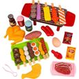 27 Pièces Dinette Enfant Hamburger Jouet Aliment Cuisine avec Plateau Frites Hot-Dogs, Jeu d'imitation 3 4 5 Ans-0