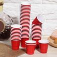 50 Pcs Rouge Tasses En Plastique Jetables 5.5Oz Café Bière Boire Fête De Mariage Tasse Gobelets Vaisselle Articles De Fête-0