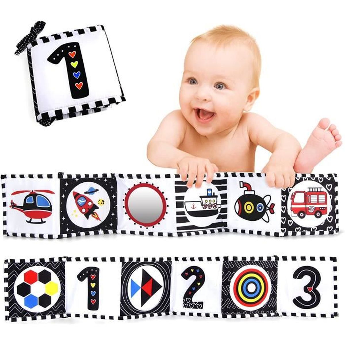 Livre Tissu Bebe Eveil 0 3 6 Mois Livre Tissu A Suspendre Livre De Naissance Livre Sensoriel Bebe Eveil Garcon Fille Transport Cdiscount Puericulture Eveil Bebe