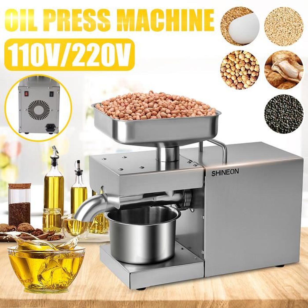 Tempsa 1500w Mx9 Machine Extraction Huile Presse A Huile Arachide Sesame Olive 220v Eu Achat Vente Paraffine Alimentaire Cdiscount