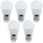 BRAND Ampoules LED E27 5W Blanc Froid - Lot de 5 - Forme Globe - Puissance équivalente 40W - Classe énergétique A+