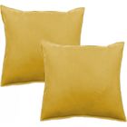 Lot de 2 taies d'oreiller Palace pur coton teint lavé 63 fils/cm² Vent du sud - Palace Curry - Lot de 2 taies d'oreiller 65 x 65 cm