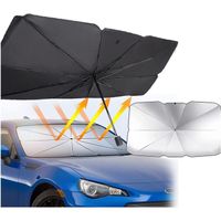 Pare-Soleil de Voiture pour Pare-Brise, Couverture Pliable de Parasol de Parapluie de Voiture, Protection UV et Isolation Thermique
