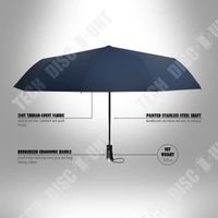 TD® Parapluie pliant bleu marine de voyage automatique 46" Solide Incassable protection contre les éléments pluie terre vent acier