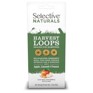 FRIANDISE Supreme Science - Selective Naturals Harvest Loops pour Rongeurs - 80g Jaune