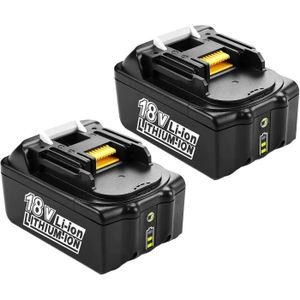 2 Pack Kengdor 18V 5.0Ah BL1850B Remplacement pour Makita 18V Batterie BL1850 BL1860 BL1860B BL1820 BL1830 BL1840 BL1840B BL1845 BL1835 BL1815 avec LED 