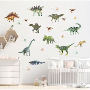 Stickers Muraux Dinosaure Autocollant Mural Plantes Herbe Arbres Deco Murale  Convient Pour Chambre Enfant Bebe Garcon Fille M[q471] - Cdiscount Maison