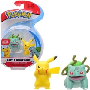 FIGURINE - PERSONNAGE Figurines POKEMON Pikachu & Bulbizarre 5 cm - Pack