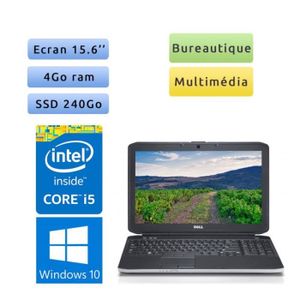 ORDINATEUR PORTABLE Dell Latitude E5530 - Windows 10 - i5 4Go 240Go SS