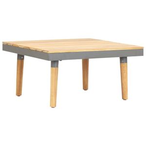TABLE BASSE JARDIN  FDIT Table basse de jardin 60x60x31,5 cm Bois solide d'acacia - FDI7843871966388