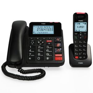 Téléphone fixe Fysic FX-8025 - Téléphone de bureau avec répondeur