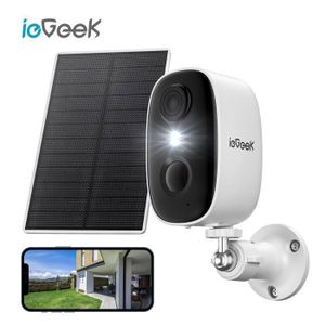ieGeek 2K Camera Surveillance WiFi Exterieure sans Fil Solaire, Caméra