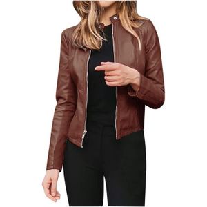Blazer simili cuir femme on sale