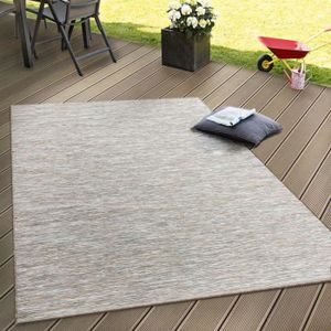 interieur exterieur tissage a plat tapis terrasses tapis avec degrade de couleurs en beige 60x100 cm cdiscount maison