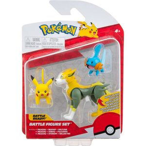 FIGURINE - PERSONNAGE Coffret 3 Pokemon Pikachu Gobou et Fulgudug De Com