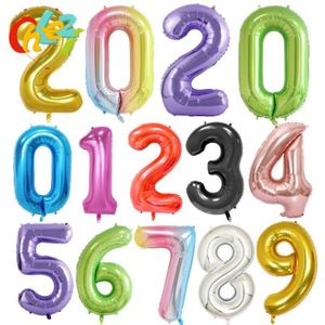 Numéro 32" Ballons Géant feuille fête d'anniversaire 1st/16/18/21/30/40/50/60/70/80th 