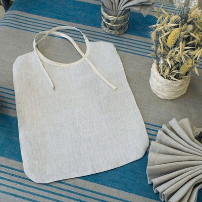 Bavoir Adulte Réglable 75x42.5 Cm - Polyester, Pour Repas, Neuf