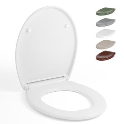YEAUPE PRO Abattant WC Forme Carrée – Frein De Chute Doux, Supporte 150 Kg, Siège Toilette Blanc Universel 42,2 X 36,2 Cm