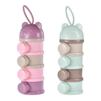 Distributeur De Lait En Poudre 5 étages Empilables - Doseur Portable Pour Sorties, Garderie, Voyages