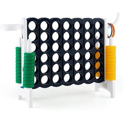 GOPLUS Jeux Puissance 4 Géant,Jeu de société pour Enfants avec 42 Anneaux Géants eu de Stratégie en Ligne 120x42x104cm GOPLUS Jeux Puissance 4 Géant,Jeu de société pour Enfants avec 42 Anneaux Géants eu de Stratégie en Ligne 120x42x104cm