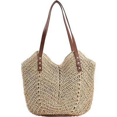 Sac En Paille Femme Bandoulière Plage - Modèle été Décontracté, Léger, Spacieux, Idéal Vacances Et Voyages