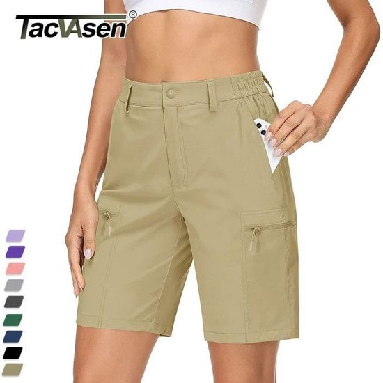 Short De Sport Femme - Short De Course Respirant Avec Poche Zippée Pour Yoga, Gym, Running