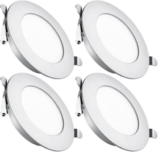 Spot Encastrable LED 12V 3W Blanc Chaud 3000K - Lot De 6 - Épaisseur 12mm, IP44 étanche - Pour Camping-car, Bateau, Armoire