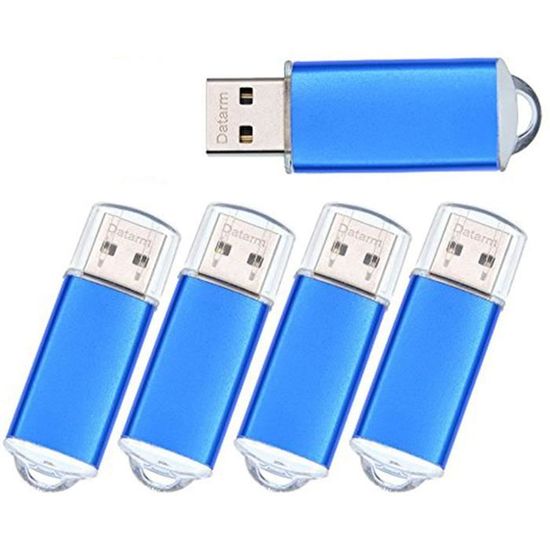 Clef USB 1Go Lot de 5 Clés USB - Mini Métal Cle USB 2.0 Flash Drive -  Stockage Externes Argenté 1 Go by Datarm