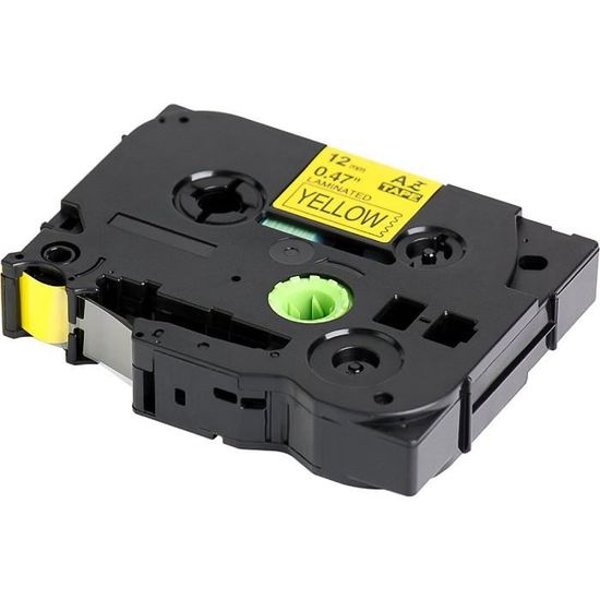 4 Rubans étiquettes Pristar 9mm X 8m - Compatible Brother TZe-121, Noir Sur Transparent | Pour Imprimantes PT Série