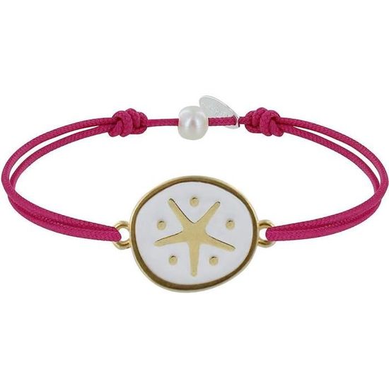 Bracelet Lien Médaille En Laiton Etoile Émaillée Bleue[b11903] - Achat