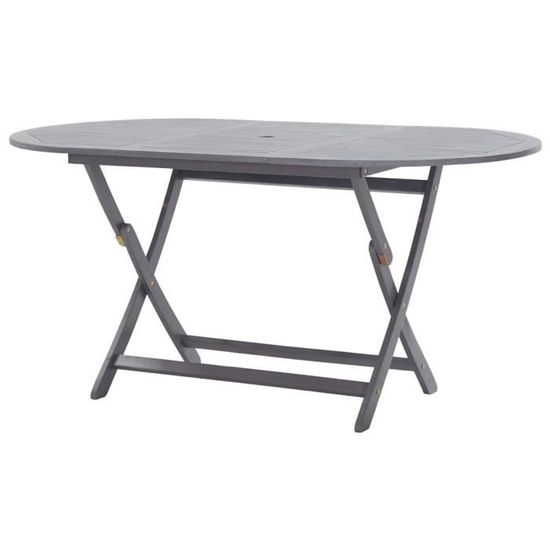 Chic© Table de jardin pliable Table d'extérieur Style Moderne - 160 x 85 x 75 cm Bois d'acacia massif #10783
