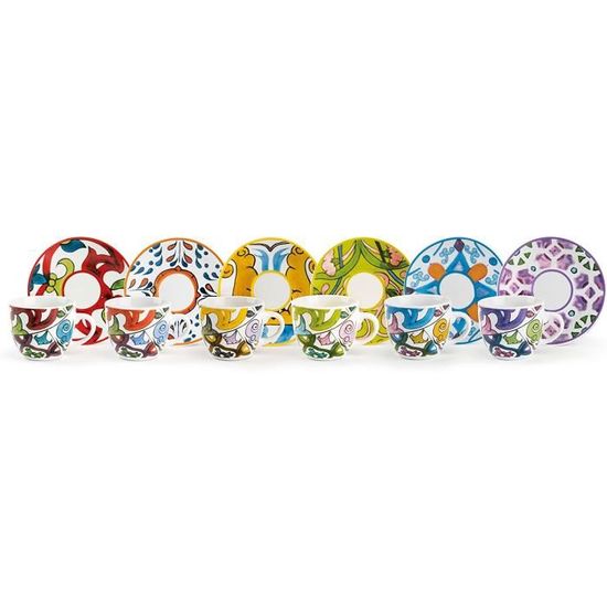 Coffret De 6 Tasses à Thé Avec Soucoupe 260 Cc Poésie En