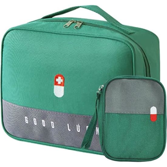 Rangement Médicaments Maison Trousse Secours Vide ISAKEN - Boîte Médicale Imperméable Rangement Maison Voyage Kit Urgence Voyage