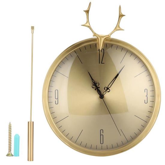 Pendule En Bois De Cerf – Abat-jour – Unique Et Naturel