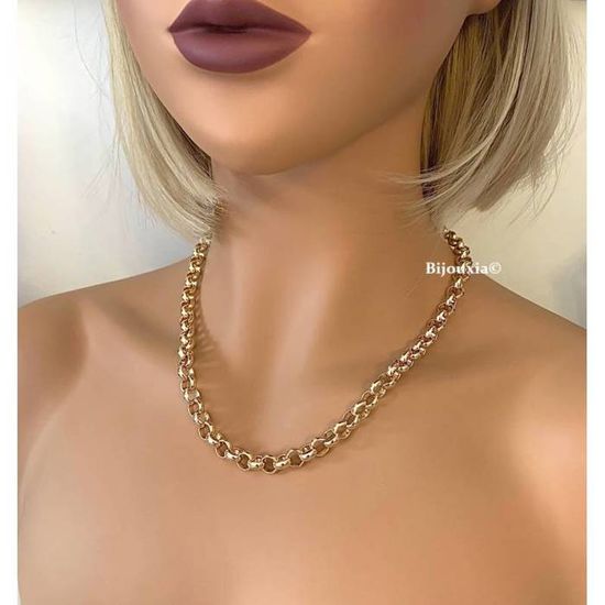 Apprêt Extension Chaînette Jaseron 8cm - Plaqué Or 18 Carats - Bijouxia