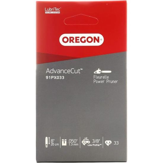 Chaîne Tronçonneuse Oregon AdvanceCut 91PX - 62 Maillons Pour Guide 45cm - Compatible Bosch, Dolmar, Greenworks